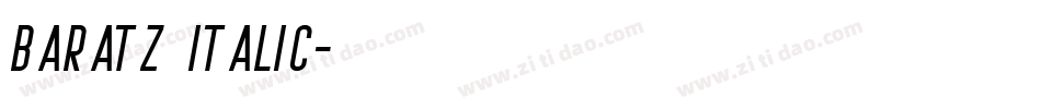 Baratz Italic字体转换